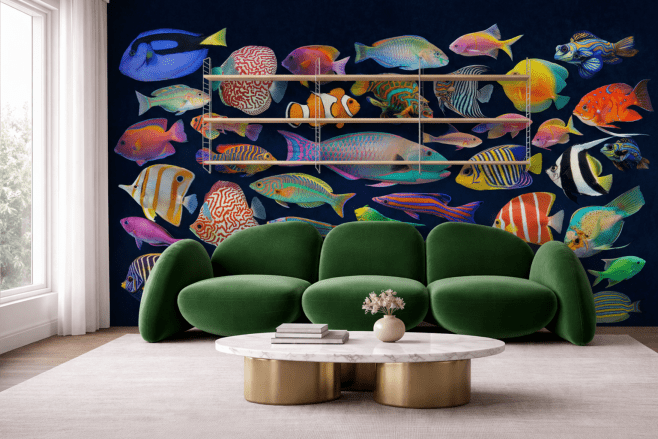 Vibrant Aquatic Mosaic