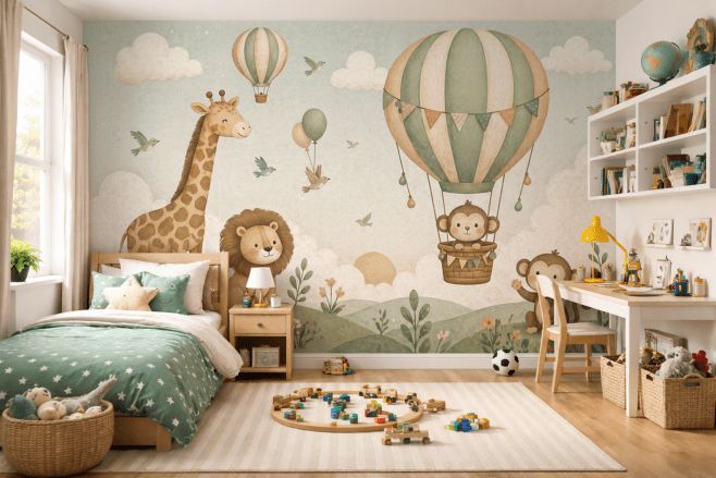 Whimsical Safari Mural