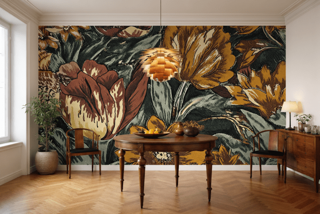 Glowing Blossom Tapestry