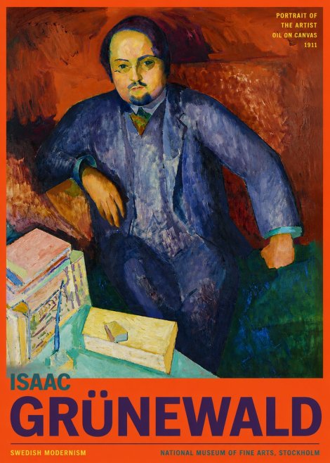 Isaac Grünewald Portrait of the Artist No2 - Poster