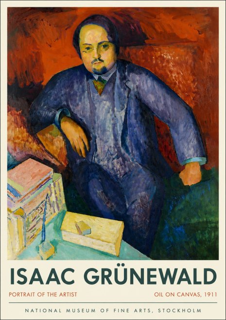 Isaac Grünewald Portrait of the Artist No3 - Poster