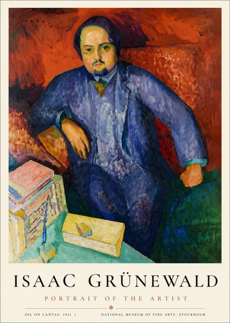 Isaac Grünewald Portrait of the Artist No6 - Poster