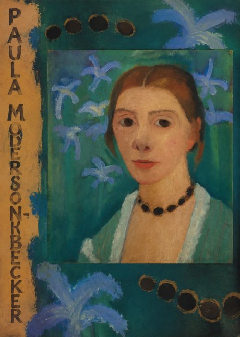 Paula Modersohn-Becker Self-portrait with Blue Flowers No5 - Poster