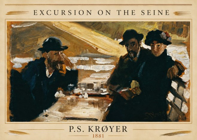 P.S. Krøyer Excursion on the Seine No3 - Poster