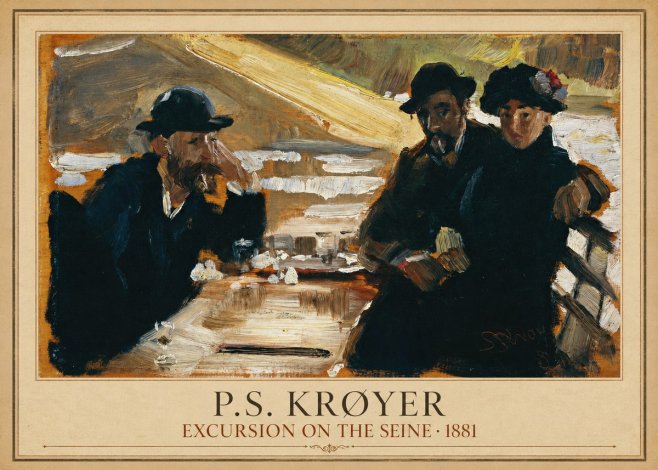 P.S. Krøyer Excursion on the Seine No4 - Poster