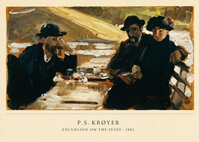 P.S. Krøyer Excursion on the Seine No6 - Poster
