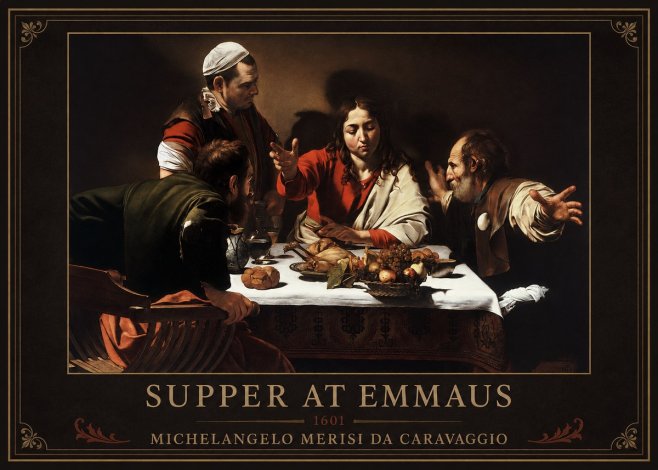 Michelangelo Merisi da Caravaggio Supper at Emmaus No1 - Poster
