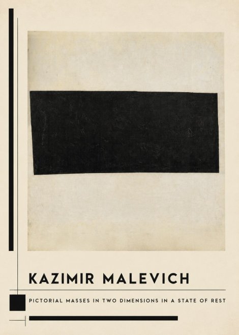 Kazimir Malevich Pictorial Masses in Two Dimensions in a State of Rest No1 - Poster