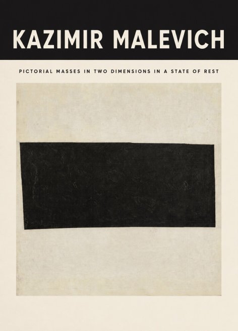 Kazimir Malevich Pictorial Masses in Two Dimensions in a State of Rest No3 - Poster