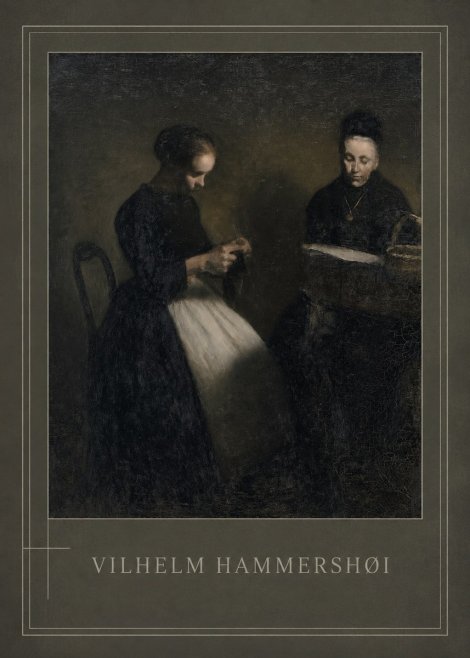 Vilhelm Hammershøi Two Women Knitting No1 - Poster