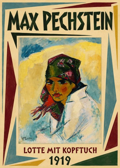 Max Pechstein Lotte Mit Kopftuch 1919 No1 - Poster