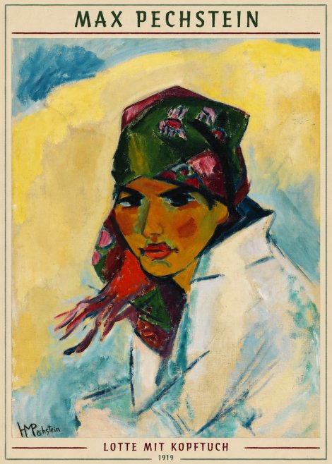 Max Pechstein Lotte Mit Kopftuch 1919 No6 - Poster