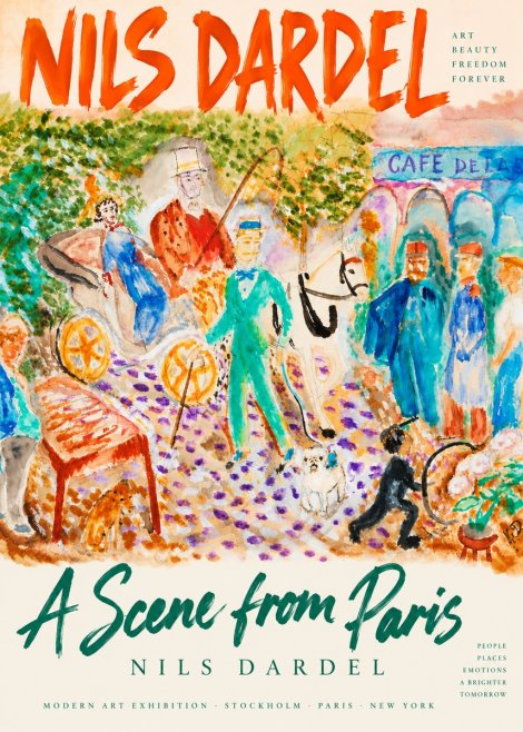 Nils Dardel A Scene from Paris No4 - Poster