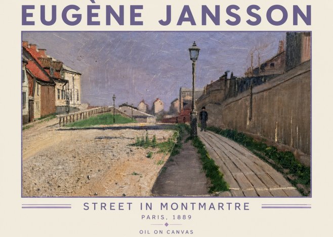 Eugène Jansson Street in Montmartre, 1889 No4 - Poster