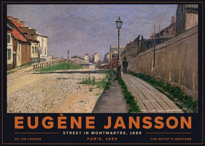 Eugène Jansson Street in Montmartre, 1889 No5 - Poster