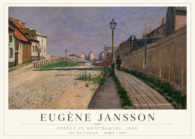 Eugène Jansson Street in Montmartre, 1889 No6 - Poster