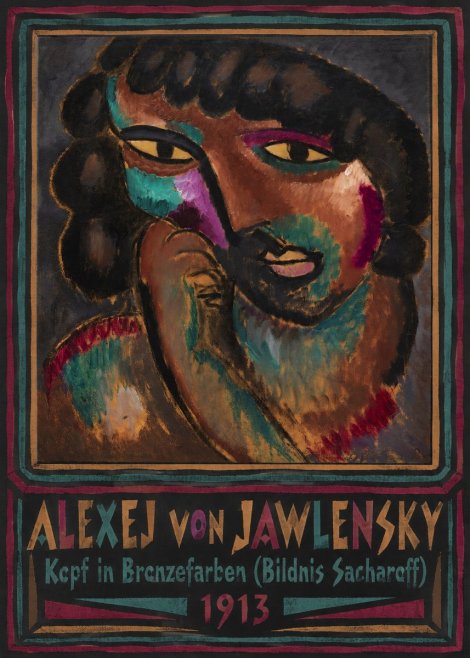 Alexej von Jawlensky Kopf in Bronzefarben (Bildnis Sacharoff) No3 - Poster