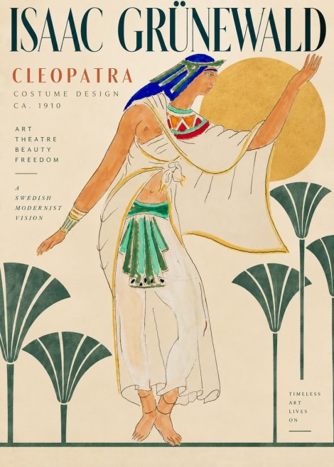 Isaac Grünewald Cleopatra - Costume Design No6 - Poster