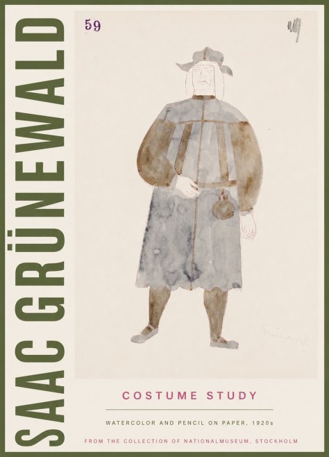 Isaac Grünewald Costume Study I No3 - Poster