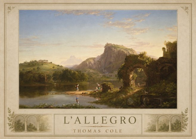 Thomas Cole L'allegro No1 - Poster