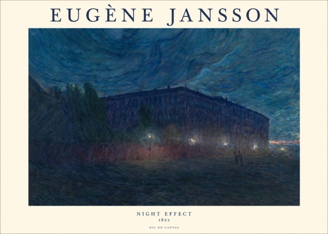 Eugène Jansson Night Effect No1 - Poster