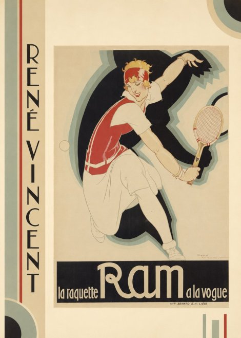 René Vincent Ram La Raquette À La Vogue No2 - Poster