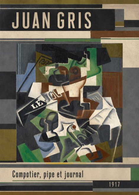 Juan Gris Compotier, Pipe Et Journal No3 - Poster