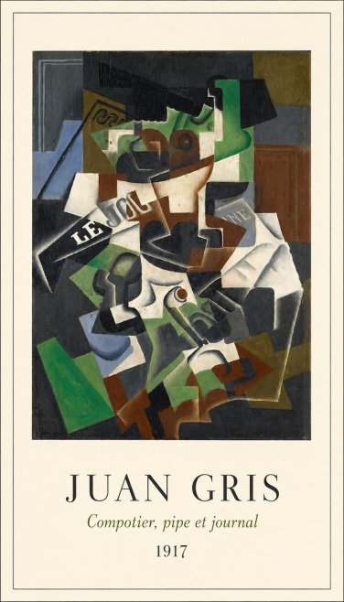 Juan Gris Compotier, Pipe Et Journal No4 - Poster