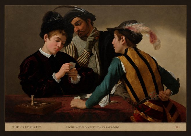 Michelangelo Merisi da Caravaggio The Cardsharps I No5 - Poster