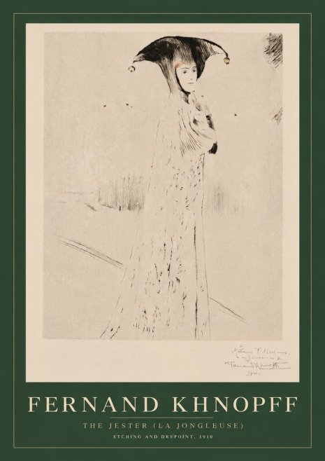 Fernand Khnopff The Jester (La Jongleuse) No3 - Poster