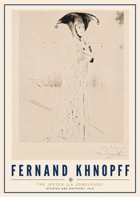 Fernand Khnopff The Jester (La Jongleuse) No5 - Poster