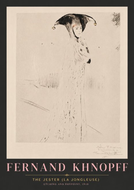 Fernand Khnopff The Jester (La Jongleuse) No6 - Poster