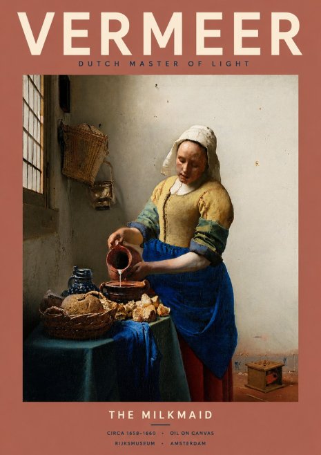 Vermeer The Milkmaid No4 - Poster