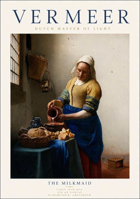 Vermeer The Milkmaid No6 - Poster