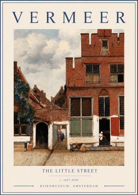 Vermeer The Little Street No3 - Poster