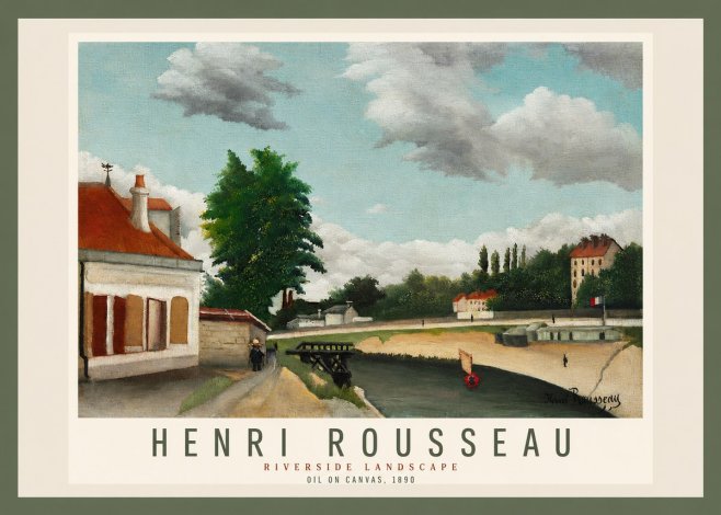 Rousseau Riverside Landscape No4 - Poster