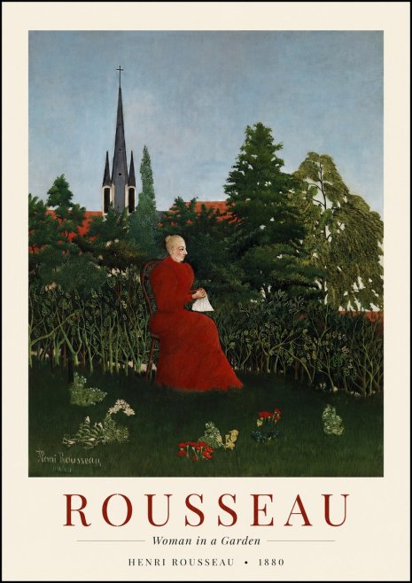 Rousseau Woman in a Garden No1 - Poster