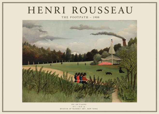 Rousseau The Footpath No1 - Poster