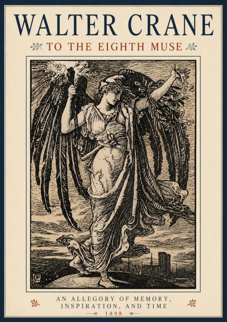 Walter Crane To the Eighth Muse No4 - Poster