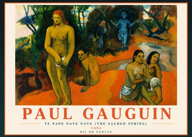 Paul Gauguin Te Pape Nave Nave (the Sacred Spring) No5 - Poster