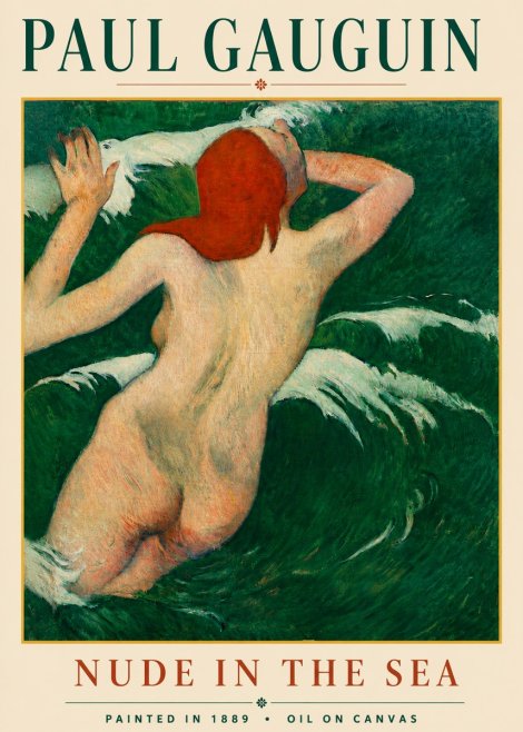 Paul Gauguin Nude in the Sea No6 - Poster
