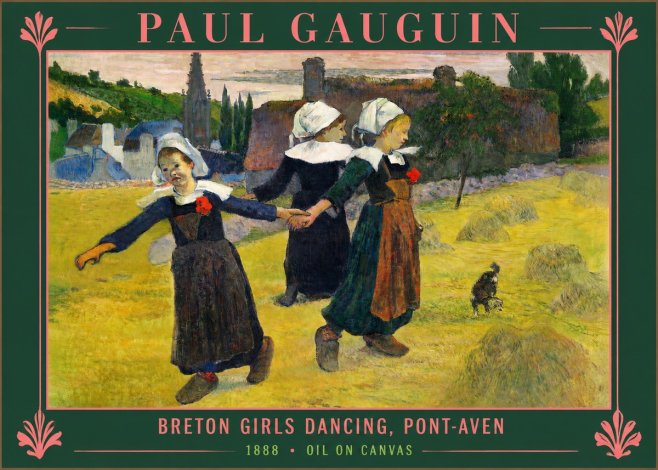 Paul Gauguin Breton Girls Dancing, Pont-aven No2 - Poster