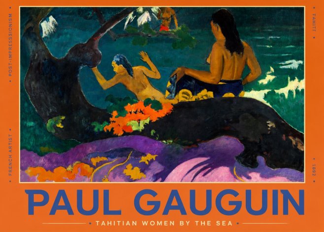 Paul Gauguin Tahitian Women by the Sea No2 - Poster