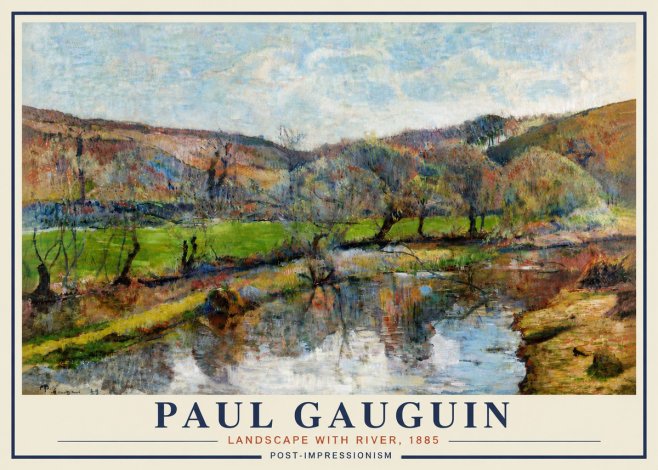 Paul Gauguin Landscape with River, 1885 No5 - Poster