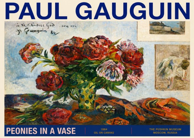 Paul Gauguin Peonies in a Vase No4 - Poster