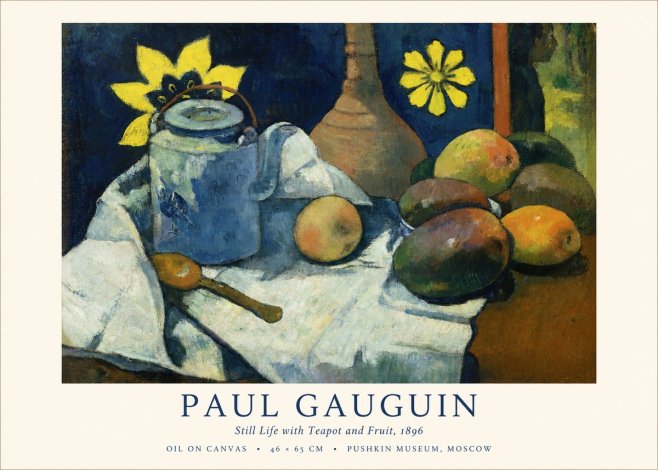 Paul Gauguin Still Life with Teapot and Fruit, 1896 No1 - Poster