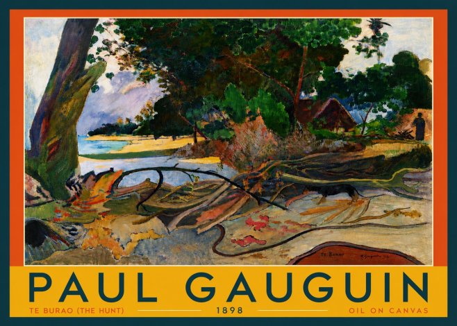 Paul Gauguin Te Burao (the Hunt) No6 - Poster
