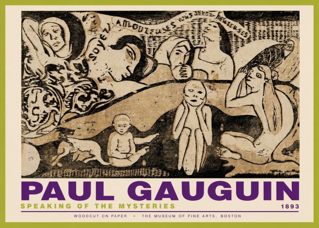 Paul Gauguin Speaking of the Mysteries No3 - Poster