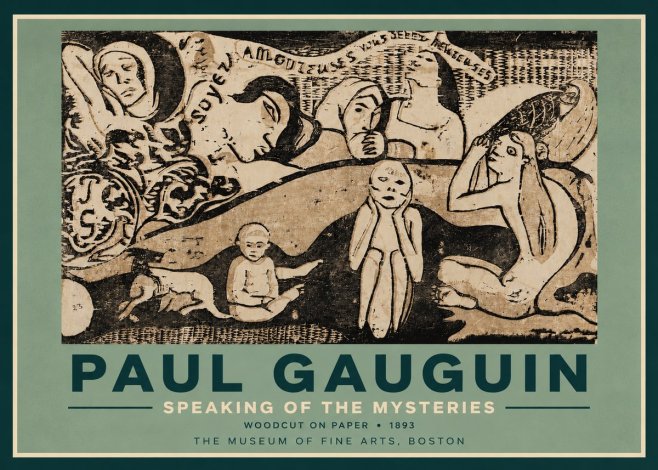 Paul Gauguin Speaking of the Mysteries No5 - Poster