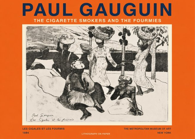 Paul Gauguin The Cigarette Smokers and the Fourmies No2 - Poster